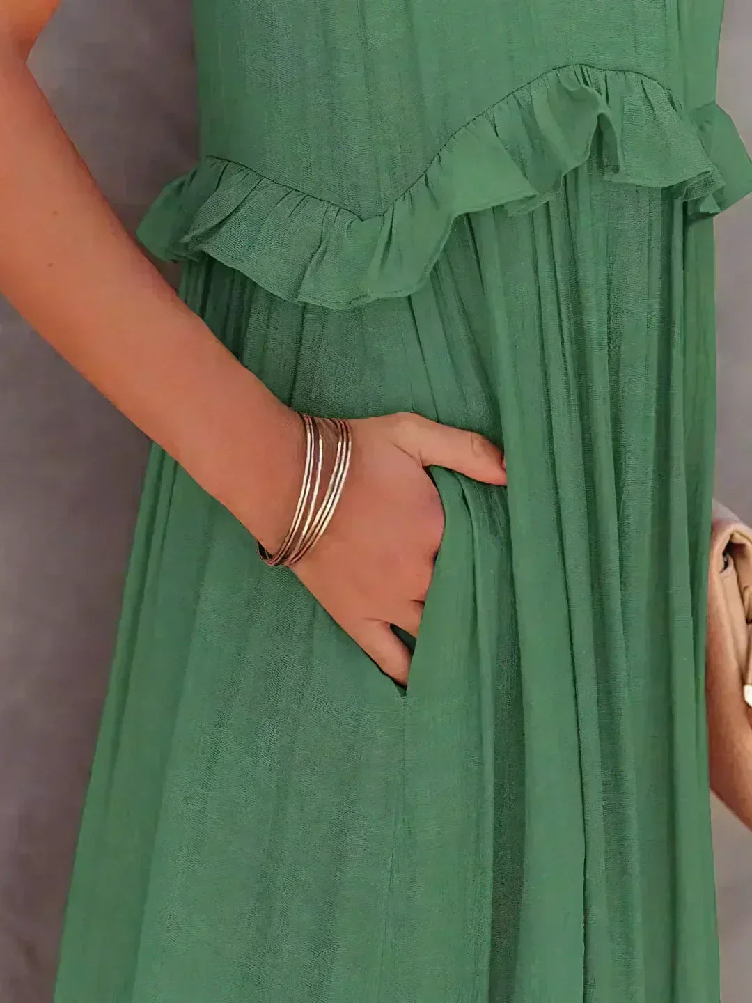Sarah - Halter Ruffle Maxi Dress