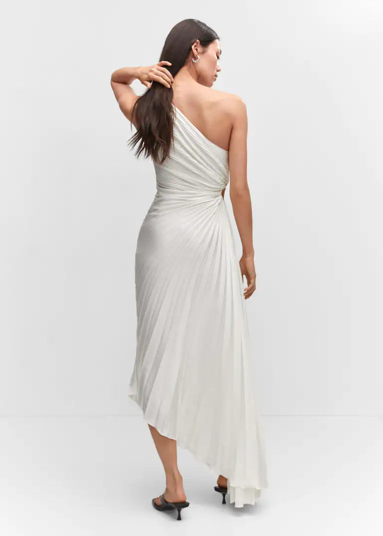 Sylviana - One-Shoulder Pleated Dress