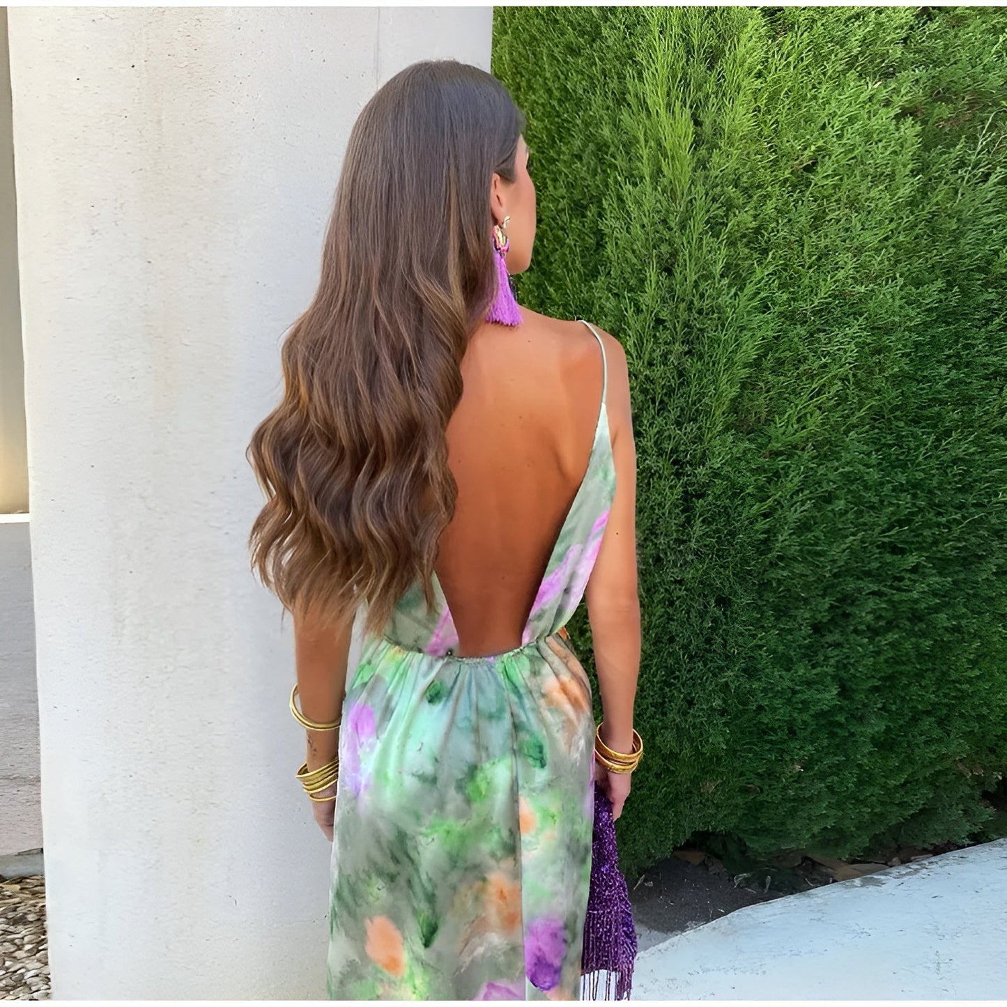 Lily - Colorful Maxi Dress with Tie-Dye