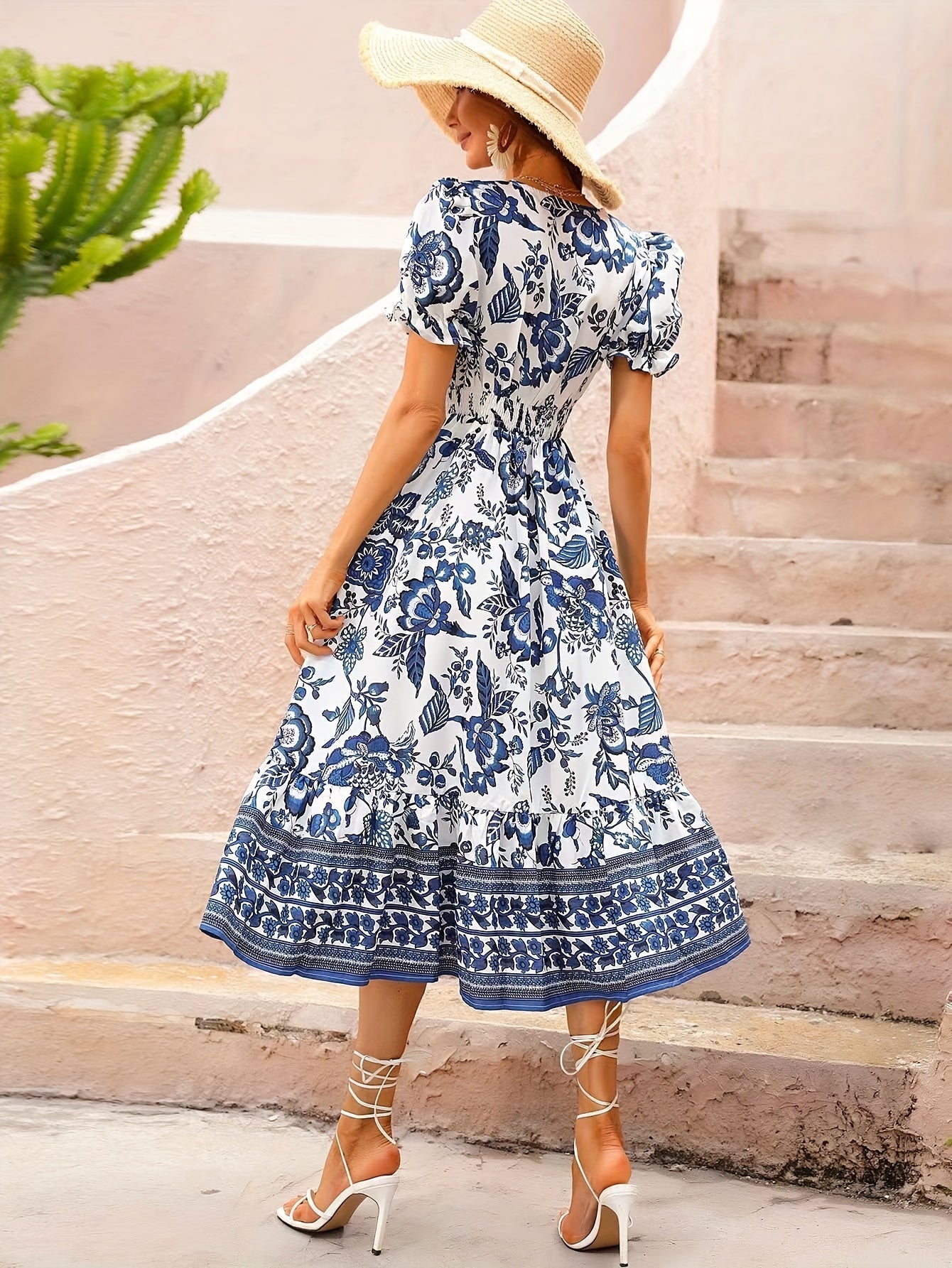 Amelia - Floral Print A-Line Dress