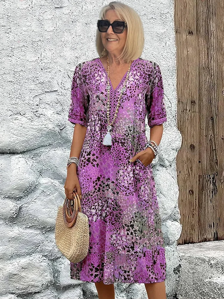 Sophia - Elegant maxi dress with playful floral print