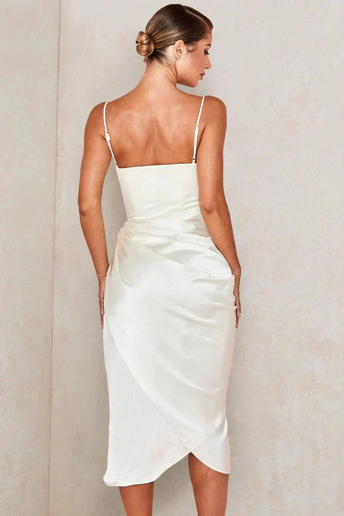 Scarlett - Luxury Silk Maxi Dress with Corset