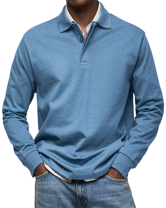 Alex - Casual Long Sleeve Polo Shirt