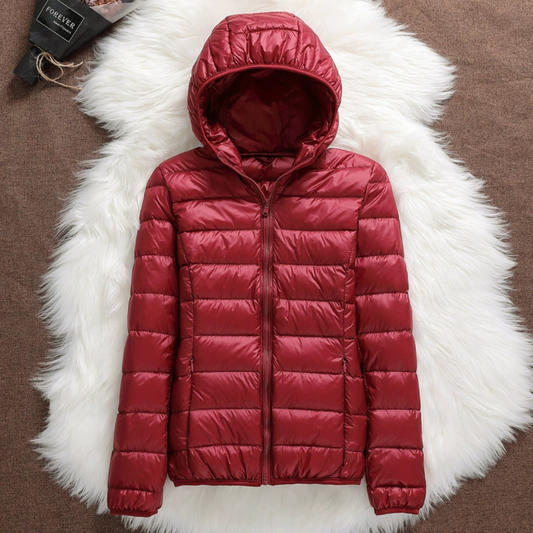 Olivia Lined Intermediate Jacket - Dark red