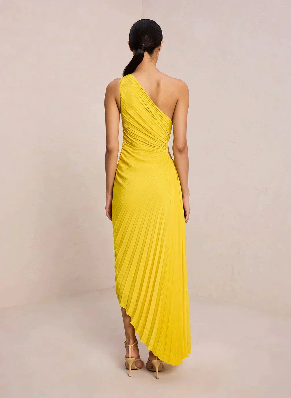 Sylviana - One-Shoulder Pleated Dress