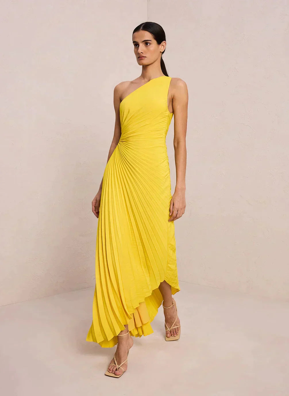 Sylviana - One-Shoulder Pleated Dress