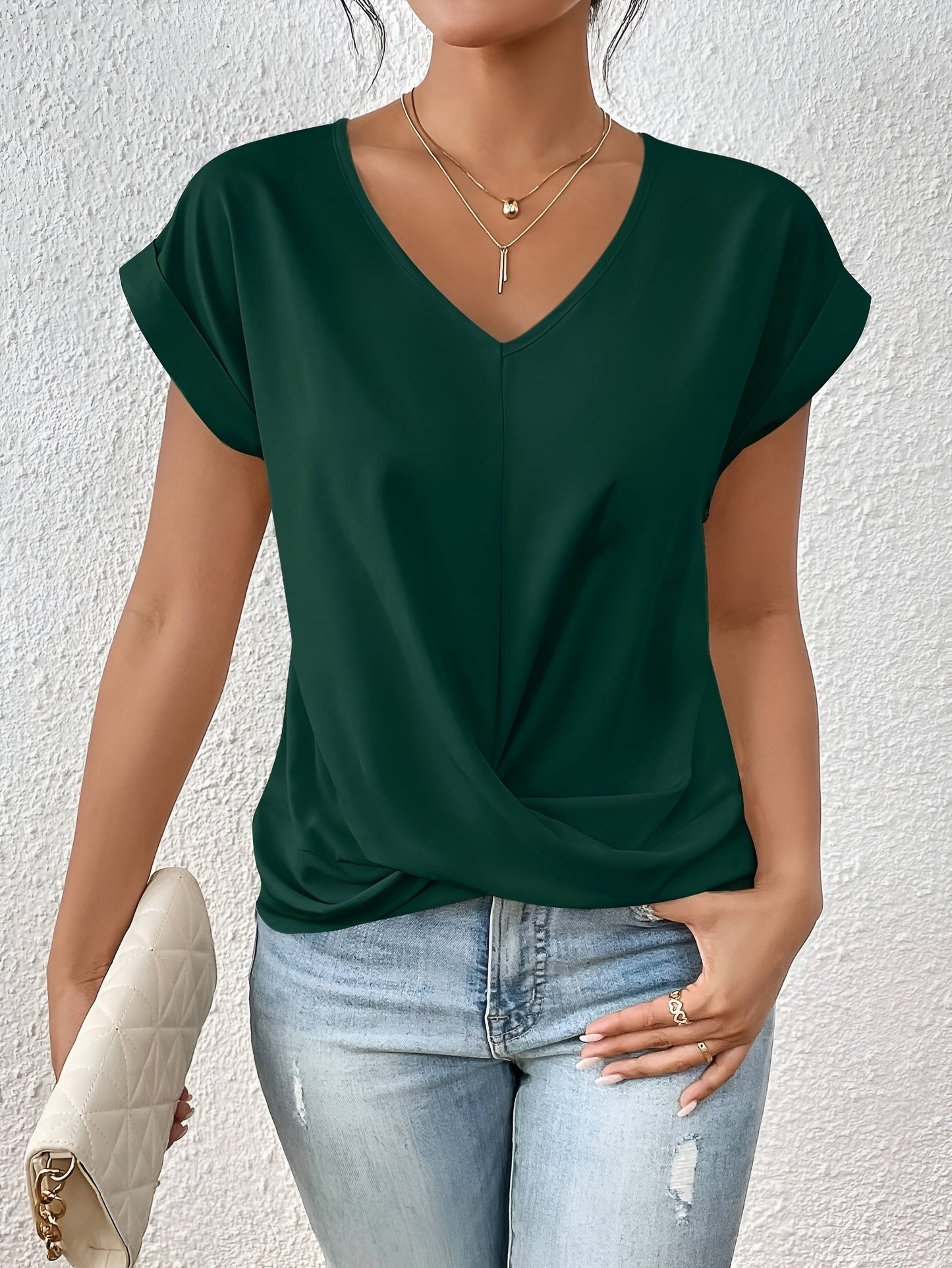 Sophie - Relaxed Fit Heart V-Neck T-Shirt