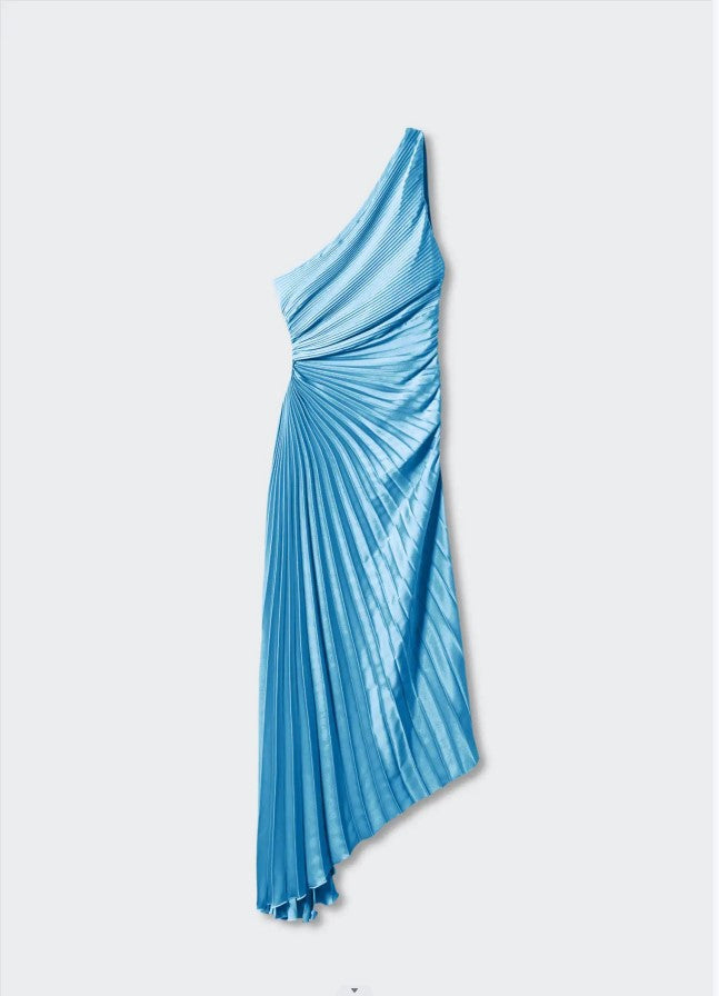 Sylviana - One-Shoulder Pleated Dress