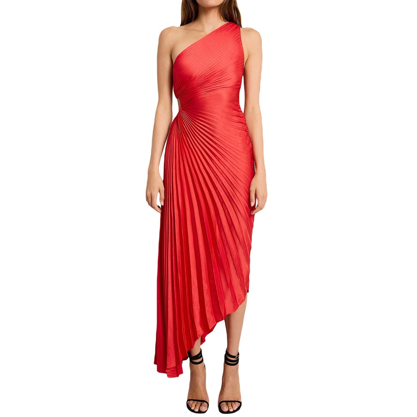 Sylviana - One-Shoulder Pleated Dress