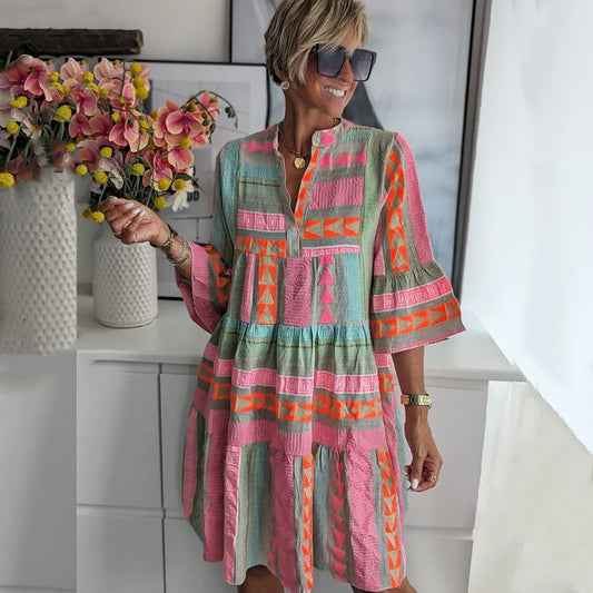 Poppy - Elegante Lente Midi Jurk