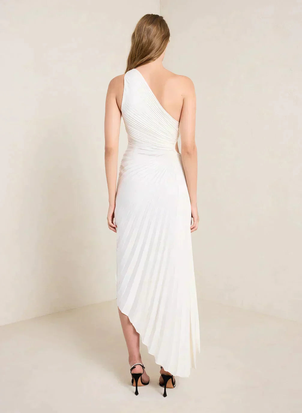 Sylviana - One-Shoulder Pleated Dress