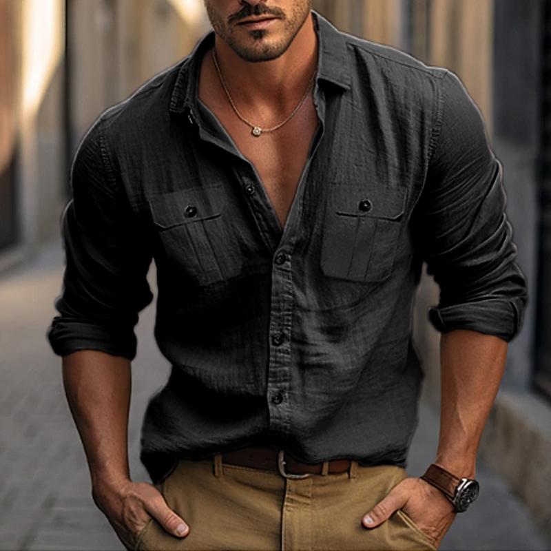 Theo - Utility Pocket Long Sleeve Shirt