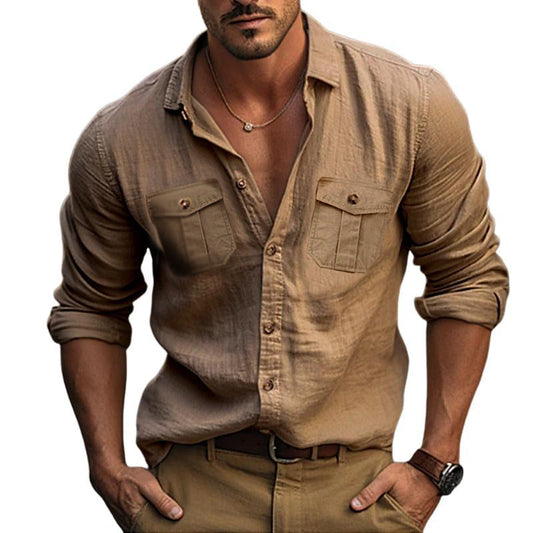 Theo - Utility Pocket Long Sleeve Shirt